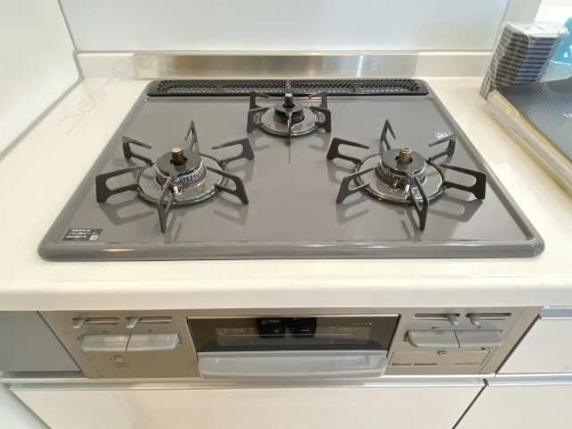 グリル付き3口コンロ