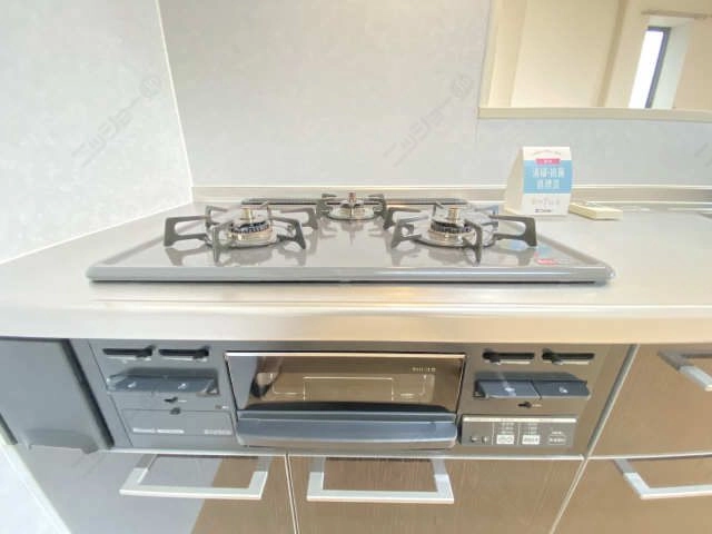 グリル付き3口コンロ