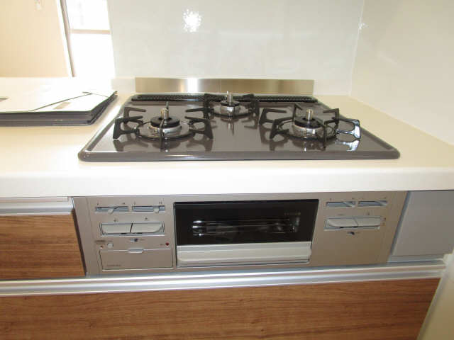 グリル付き3口ガスコンロ