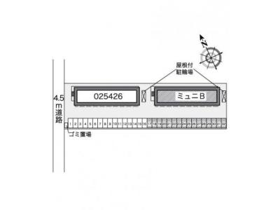 レオパレスミュニＢ 2階 駐車場