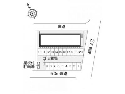 レオパレス横落 2階 駐車場