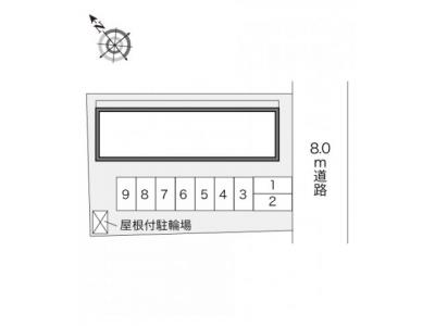 レオパレスワンリバー 1階 駐車場