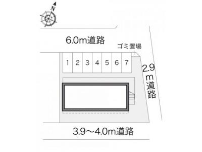 レオパレスユリ 2階 駐車場