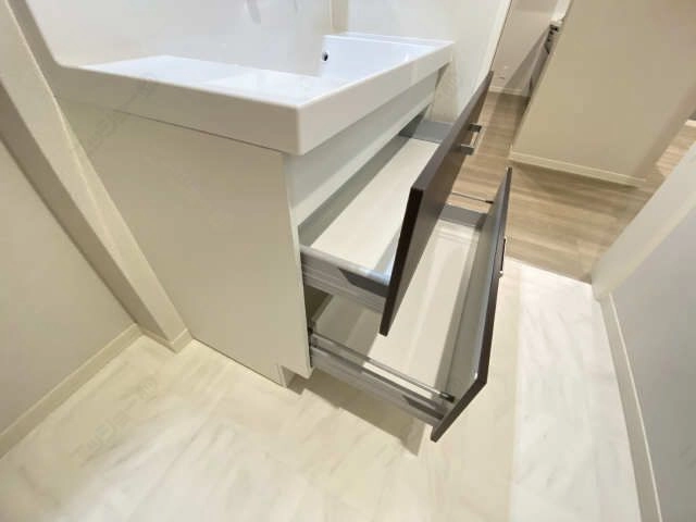洗面２段式引出収納