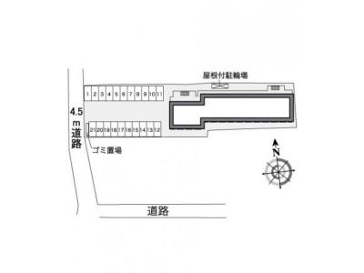 レオパレス橋爪中Ⅱ 2階 駐車場