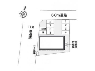 レオパレスＭⅡ 1階 駐車場