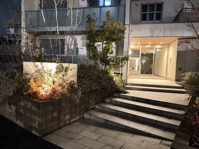 アプローチ（夜間）