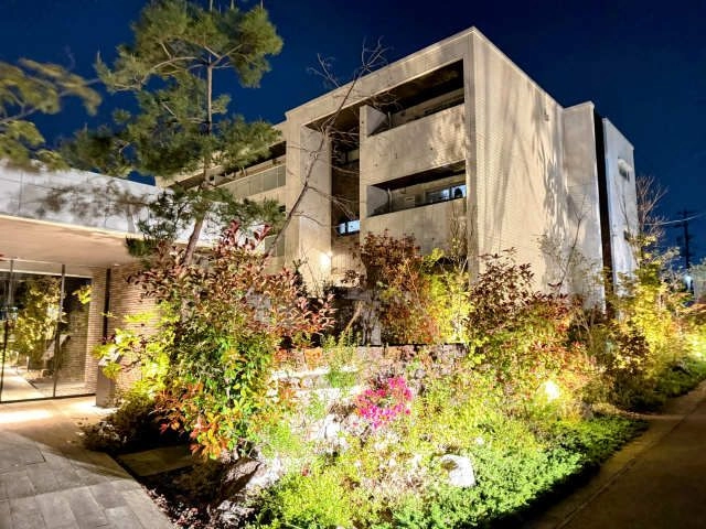 アプローチ（夜間）