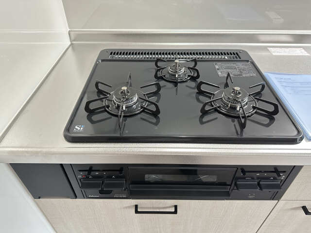 グリル付3口ガスコンロ