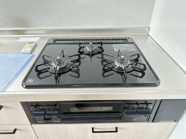 グリル付３口ガスコンロ