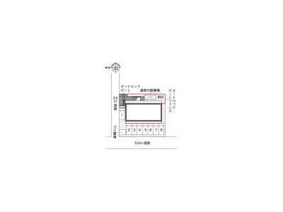 レオパレス拓亀島 2階 駐車場