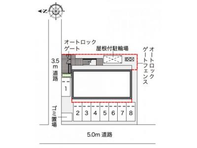 レオパレス拓亀島 2階 駐車場